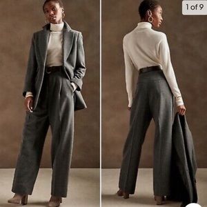 High-Rise Wide-Leg Italian Herringbone Pant from banana republic.